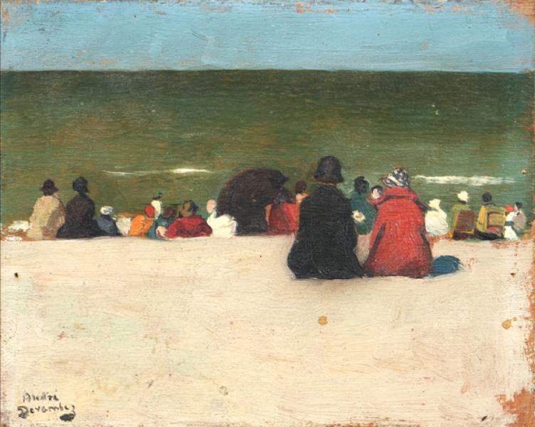 Scène de plage animée