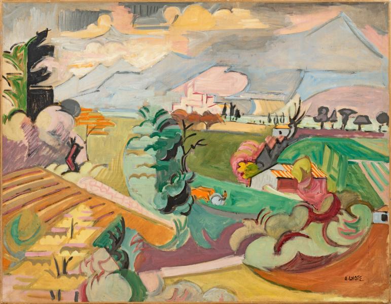 De notre terrasse à Mirmande, la vallée du Rhône, 1932