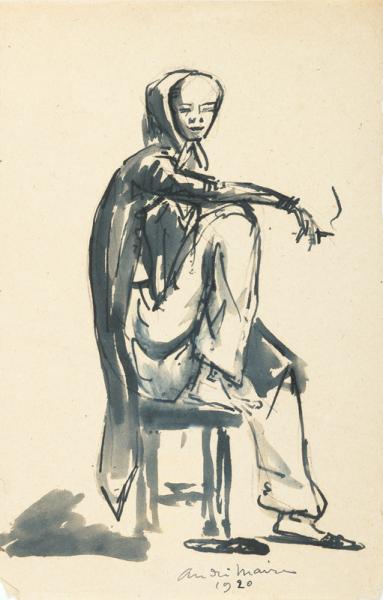 Indochine, femme à la cigarette