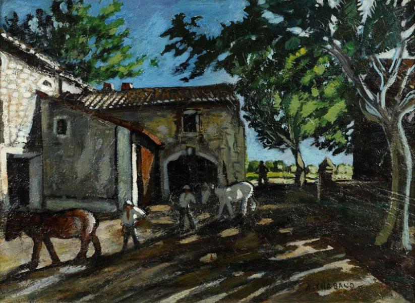 La cour du Mas de Martin.