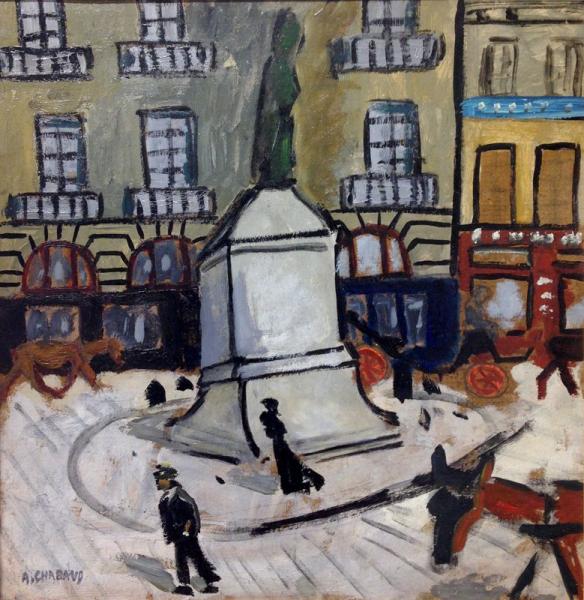 Le Quai Conti, Paris. Auguste CHABAUD