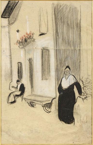 Provençales devant le Mas Auguste CHABAUD