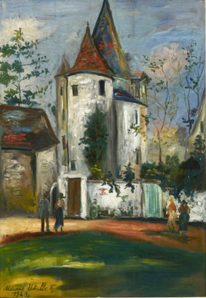 Figures devant l’église, 1928 Maurice UTRILLO