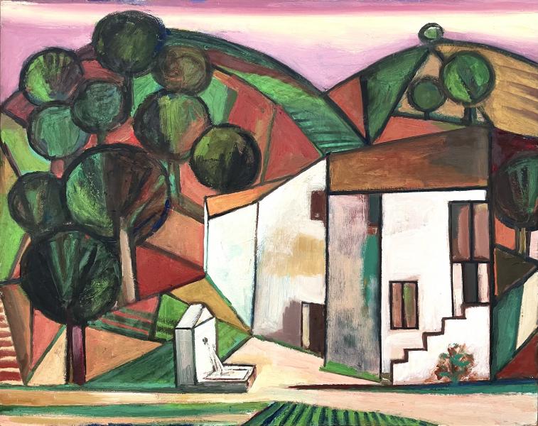 Fontaine, ciel pourpre, 2002-2003 Georges-Henri PESCADERE