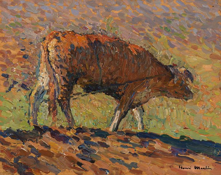 Le bœuf au labour, circa 1910 Henri MARTIN