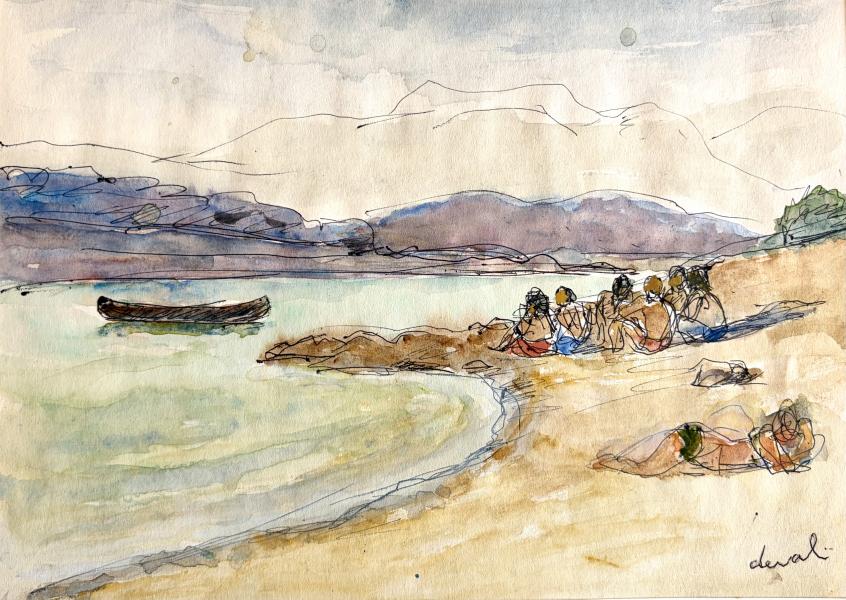 Le soir, sur la plage Pierre DEVAL