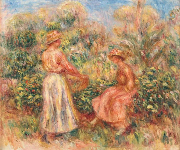 Deux femmes dans le jardin de Cagnes, vers 1918 Pierre - Auguste RENOIR