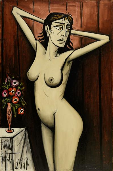 Nu au bouquet, 1990 Bernard BUFFET