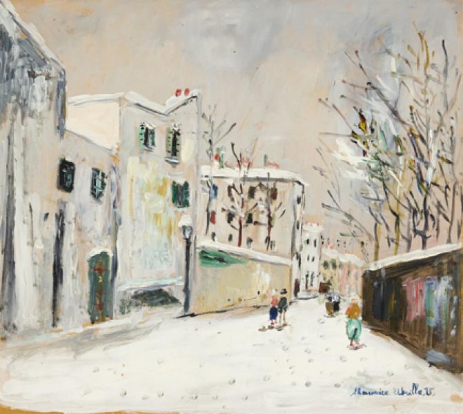 Rue Saint-Vincent sous la neige, Montmartre, circa 1955