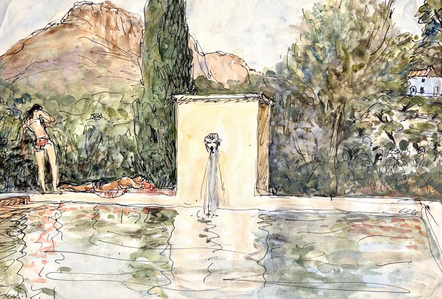 Au bord de la serve d'Orvès Pierre DEVAL