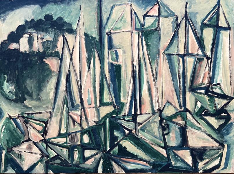 Forêt de bateaux sur le port de Hyères, août 1962 Georges-Henri PESCADERE