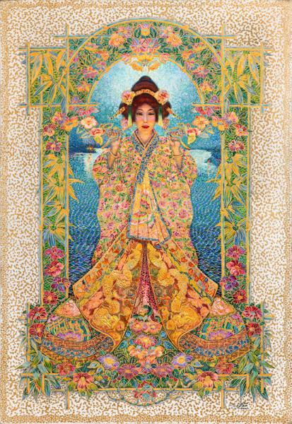 «  Portrait décoratif de Mlle Jeanine H… en japonaise », 1912