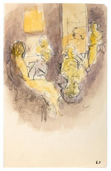Conversation le soir chez les Hessel, c. 1920