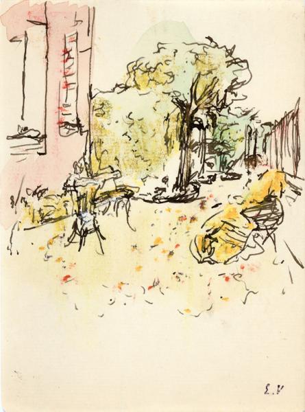 Le jardin de la villa les Etincelles à Vasouy, 1901