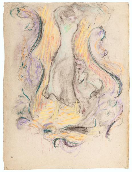 Mère et enfant. Scène de théâtre symboliste, 1890-1891