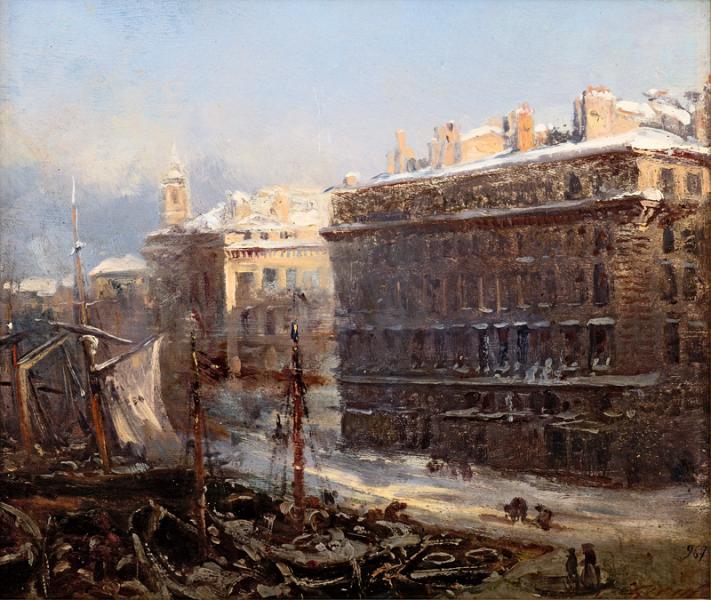 Le quai des belges sous la neige, Marseille