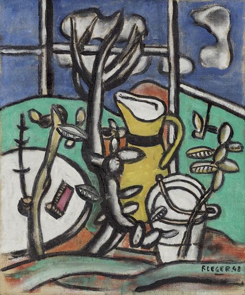 Le vase jaune dans le paysage, 1948