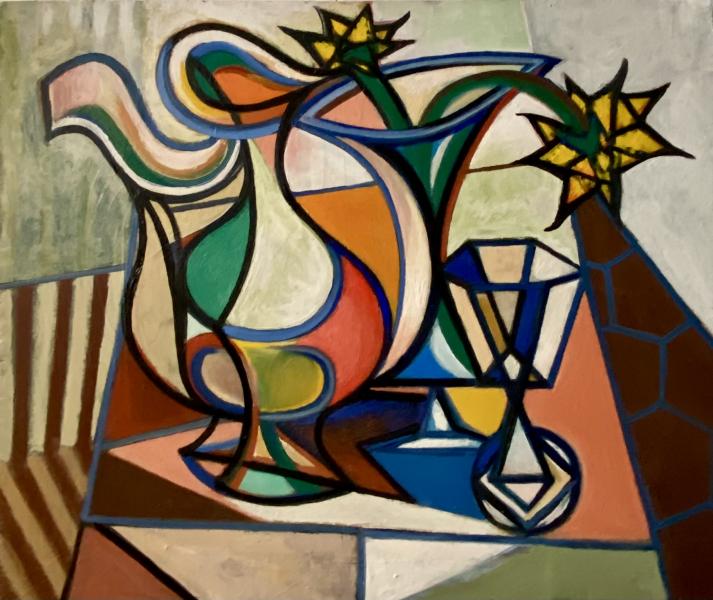 Nature morte, fleurs jaunes, 1984-1985