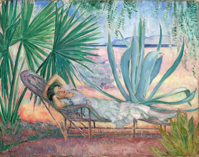 Saint Tropez, le hamac sous les pins, 1923