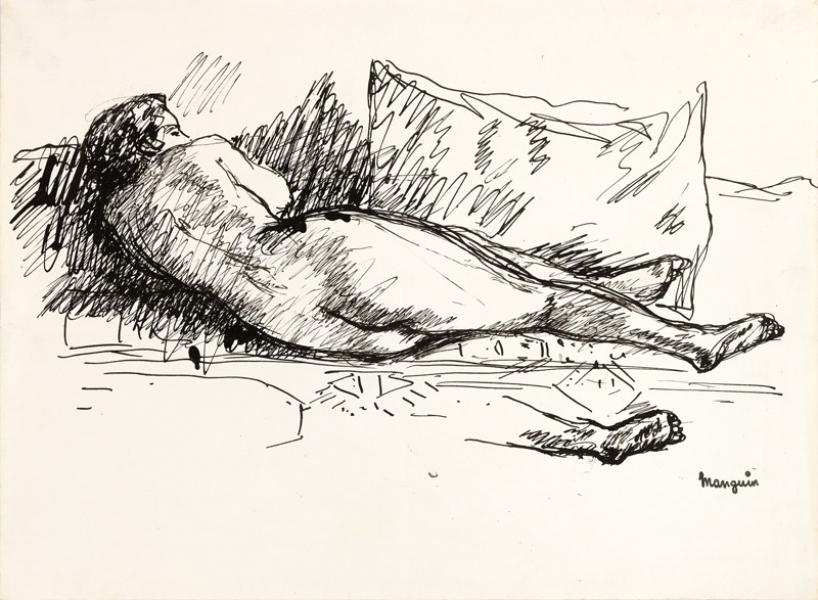 Femme endormie sur un coussin, 1923 Henri MANGUIN