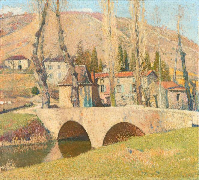 Le pont de Labastide du Vert en fin d'automne Henri MARTIN