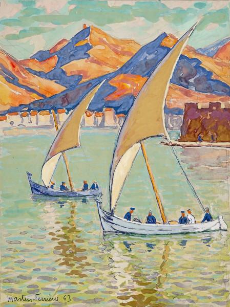 Collioure, deux voiles, 1963