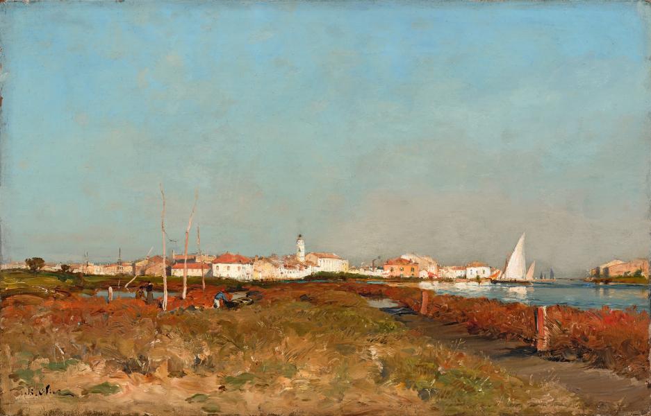 Martigues vue depuis les salins de Ferrières