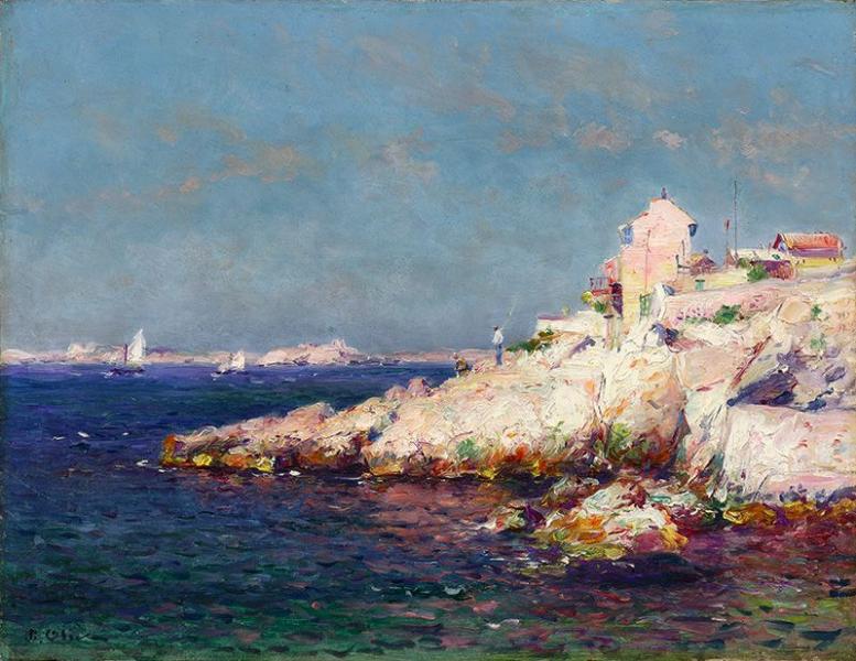 Pêcheurs sur la Corniche, Marseille.