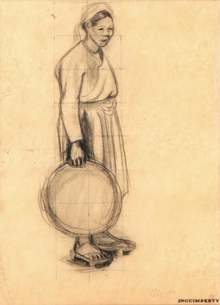 Indochine, femme au tamis