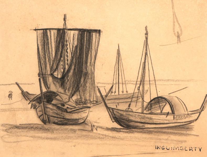 Indochine, sampans