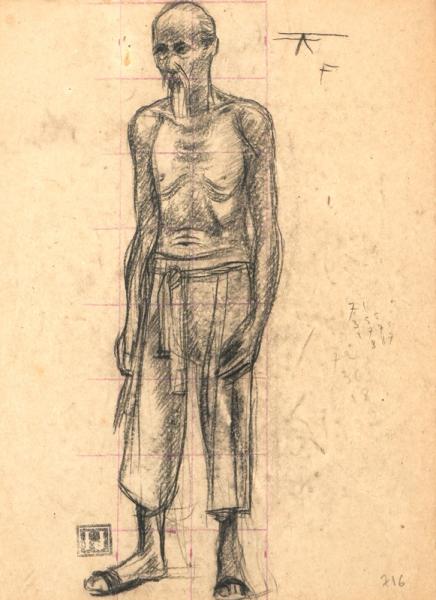 Indochine, vieil homme au torse nu, circa 1935