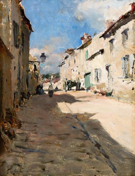 Rue de village provençal Julien Gustave GAGLIARDINI