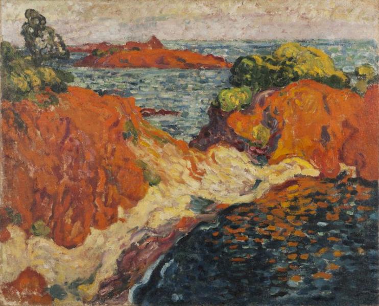 Les rochers rouges à Agay, 1905.