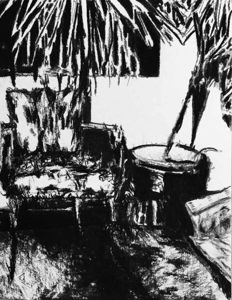 Série "La salle d'attente", 2016. Dessin sans titre n°4.