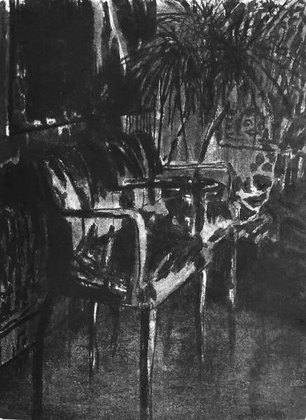Série "La salle d'attente", 2016. Dessin sans titre n°6.