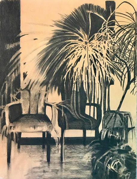 Série "La salle d'attente", 2016. Dessin sans titre n°9.