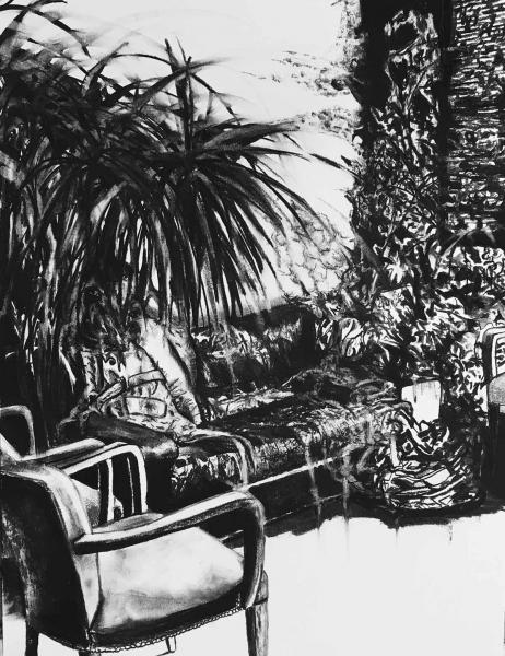 Série "La salle d'attente", 2017. Dessin sans titre n°2.