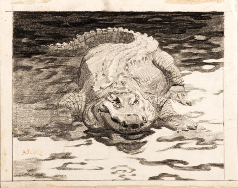 Crocodile, circa 1910 Paul JOUVE