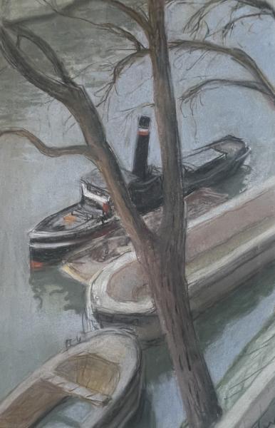 Péniches à quai