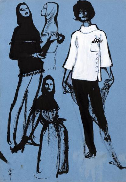 Dessin de mode, mai 1959.