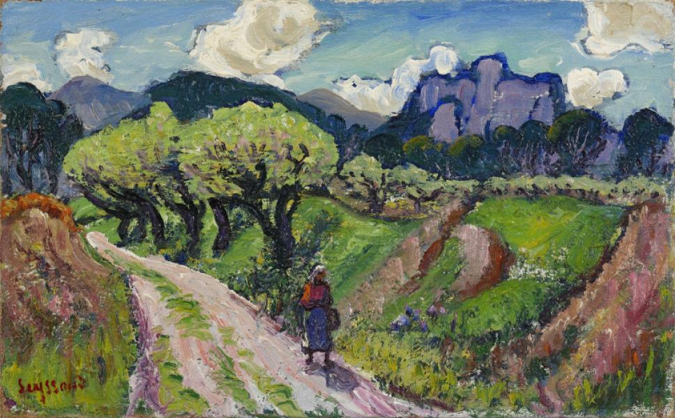 Chemin au printemps dans les Alpilles, vers 1942