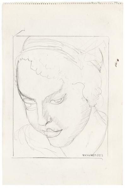 Tête penchée, c. 1924 Tamara de LEMPICKA