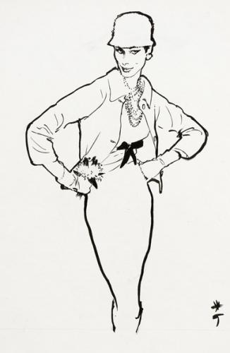 Mouchoir de poche. par René GRUAU sur le site de la Galerie Alexis